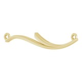 14K Yellow Curvilinear Bar 17.5 Necklace photo 2