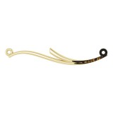 14K Yellow Curvilinear Bar 17.5 Necklace photo
