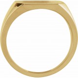 14K Yellow 15 mm Octagon Signet Ring photo 2