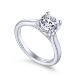 Gabriel & Co. 14k White Gold Contemporary Straight Engagement Ring photo 3