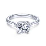 Gabriel & Co. 14k White Gold Contemporary Straight Engagement Ring photo