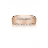 Henri Daussi 7mm Men's Wedding Band MB1 18k Gold Rose 0.95 Ctw. photo 2