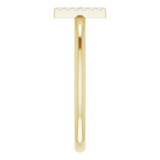 14K Yellow .07 CTW Diamond Initial H Ring photo 4