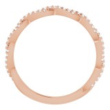 14K Rose 1/6 CTW Diamond Anniversary Band photo 2