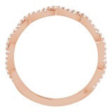 14K Rose 1/6 CTW Diamond Anniversary Band photo 2