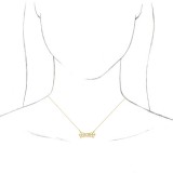 14K Yellow Vintage-Inspired Bar 18 Necklace photo 3