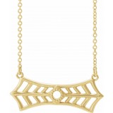 14K Yellow Vintage-Inspired Bar 18 Necklace photo