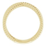 14K Yellow Criss-Cross Rope Ring photo 2