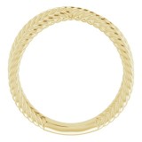 14K Yellow Criss-Cross Rope Ring photo 2