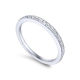 Gabriel & Co. 14k White Gold Victorian Wedding Band photo 3