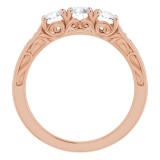 14K Rose 3/4 CTW Diamond Anniversary Band photo 2