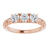 14K Rose 3/4 CTW Diamond Anniversary Band photo 3