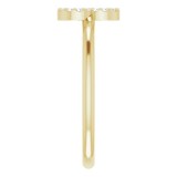 14K Yellow 1/8 CTW Diamond Initial B Ring photo 4
