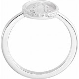 14K White Miraculous Medal Ring photo 2