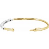 14K Yellow/White 2 1/8 CTW Diamond Bangle 7 Bracelet photo 2