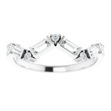 14K White 1/3 CTW Diamond Stackable Ring photo 3