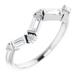 14K White 1/3 CTW Diamond Stackable Ring photo