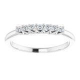 14K White 1/10 CTW Diamond Anniversary Band photo 3