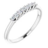 14K White 1/10 CTW Diamond Anniversary Band photo