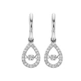 Gems One 14KT White Gold & Diamond Rhythm Of Love Fashion Earrings  - 1/5 ctw photo