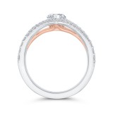 Shah Luxury 14K Two-Tone Gold Diamond Engagement Ring (Semi-Mount) photo 4