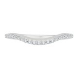 Shah Luxury 14K White Gold Diamond Half Eternity Euro shank Wedding Band photo