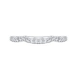 Shah Luxury 14K White Gold Round Diamond Half-Eternity Wedding Band photo