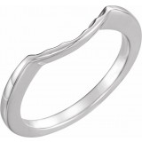 14K White Matching Band for 5.8 mm Round Ring photo