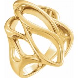 14K Yellow Freeform Ring photo