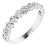 14K White 1/6 CTW Diamond Anniversary Band photo