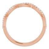 14K Rose 1/8 CTW Diamond Anniversary Band photo 2