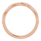 14K Rose 1/8 CTW Diamond Anniversary Band photo 2