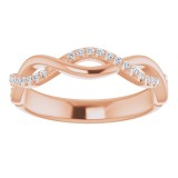 14K Rose 1/8 CTW Diamond Anniversary Band photo 3