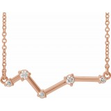 14K Rose 1/10 CTW Diamond Constellation 18 Necklace photo