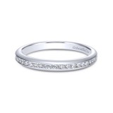 Gabriel & Co. 14k White Gold Contemporary Eternity Wedding Band photo