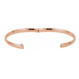 14K Rose 4.75 mm Hinged Bangle Bracelet photo 2