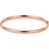 14K Rose 4.75 mm Hinged Bangle Bracelet photo