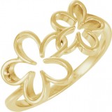 14K Yellow Flower Ring photo