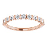 14K Rose 1/2 CTW Diamond Anniversary Band photo 3