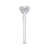 Shah Luxury 14K Two-Tone Gold Round Diamond Floral Engagement Ring (Semi-Mount) photo 3