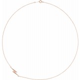 14K Rose Lightning Bolt 18 Necklace photo 2