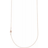 14K Rose Lightning Bolt 18 Necklace photo