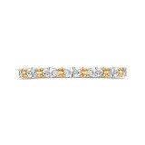 Shah Luxury 14K Yellow Gold Marquise Diamond Wedding Band photo