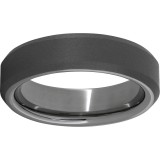 Rugged Tungsten  6mm Beveled Edge Band with Sandblast Finish photo