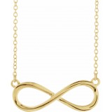 14K Yellow Infinity-Inspired 18 Necklace photo