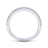 Gabriel & Co. 14k White Gold Contemporary Anniversary Wedding Band photo 2