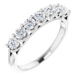 14K White 5/8 CTW Diamond Anniversary Band photo