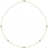 14K Yellow 1/2 CTW Diamond 5-Station 18 Necklace photo