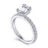 Gabriel & Co. 14k White Gold Contemporary Straight Engagement Ring photo 3