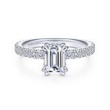 Gabriel & Co. 14k White Gold Contemporary Straight Engagement Ring photo